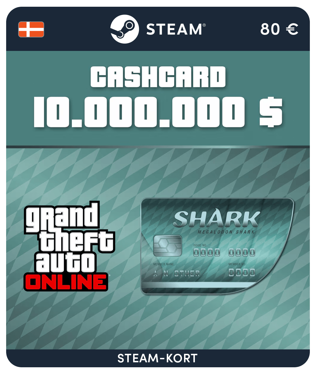 Megalodon Shark Card GTA Online (Steam-gavekort)