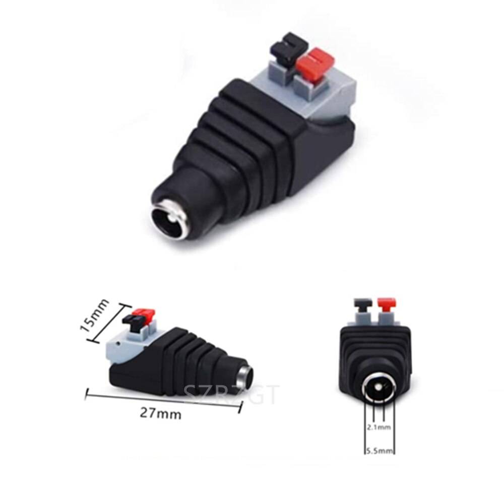 Tn 12v 24w eu us plug drivrutin adapter ac110v 220v till dc12v 2a 5.5*2.1mm led strömförsörjning för led strip ljus transformator adapter - Enda kontakten