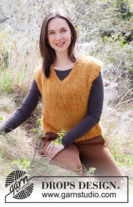 215-27 Spice Of Life by DROPS Design DOWNLOAD OPSKRIFTEN HER Strikket vest med v-hals i 2 tråde DROPS Brushed Alpaca Silk. Størrelse S – XXXL. Pinde og tilbehør lægges i kurven separat. Se alle opskrifter fra DROPS her. ..
