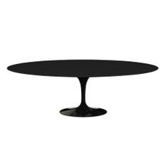 Knoll - Saarinen Oval Table - Matbord, 244 x 137 cm, Svart underrede, skiva i Svart laminat - Spiseborde - Eero Saarinen - Sort - Laminat/Metal