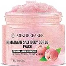 Himalaya Salt kroppsskrubb, peeling kroppssalt peeling för att peeling och återfukta huden – fantastiska presenter till kvinnor och män (persika)