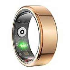Health Tracker Smart Ring, Fitness Tracker Ring med Sömnövervakning, Vattentät Fitness Tracker Ring Stegräknare för Kvinnor Män (Rose guld)