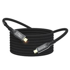 Certifierad USB 4-Kabel med Thunderbolt 4-Kabel 3 m, 240 W PD3.1 USB C Vävd Laddningskabel 40 Gbit/s Datakabel 8K @60Hz HDR för MacBook, PSSD, iPad, Bärbara Datorer, Monitor, Samsung Galaxy S24