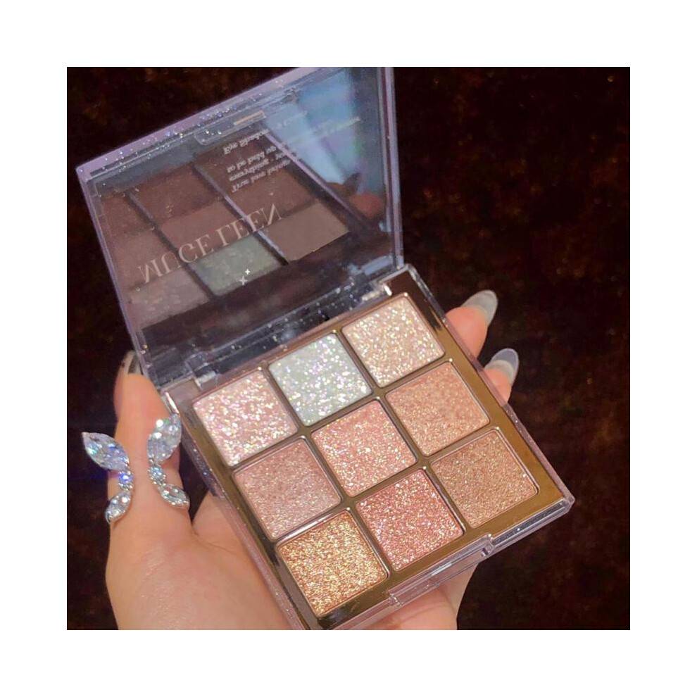(Chocolate, Eyeshadow) 9 Color Chocolate Eye Shadow Palette Waterproof Long-lasting Matte Nude Earth Tones Daily Eye Makeup