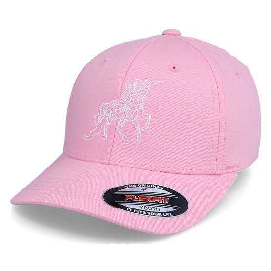 Unicorns - Rosa flexfit Keps - Kids Unicorn Zentangle Pink Stretch Fit @ Hatstore