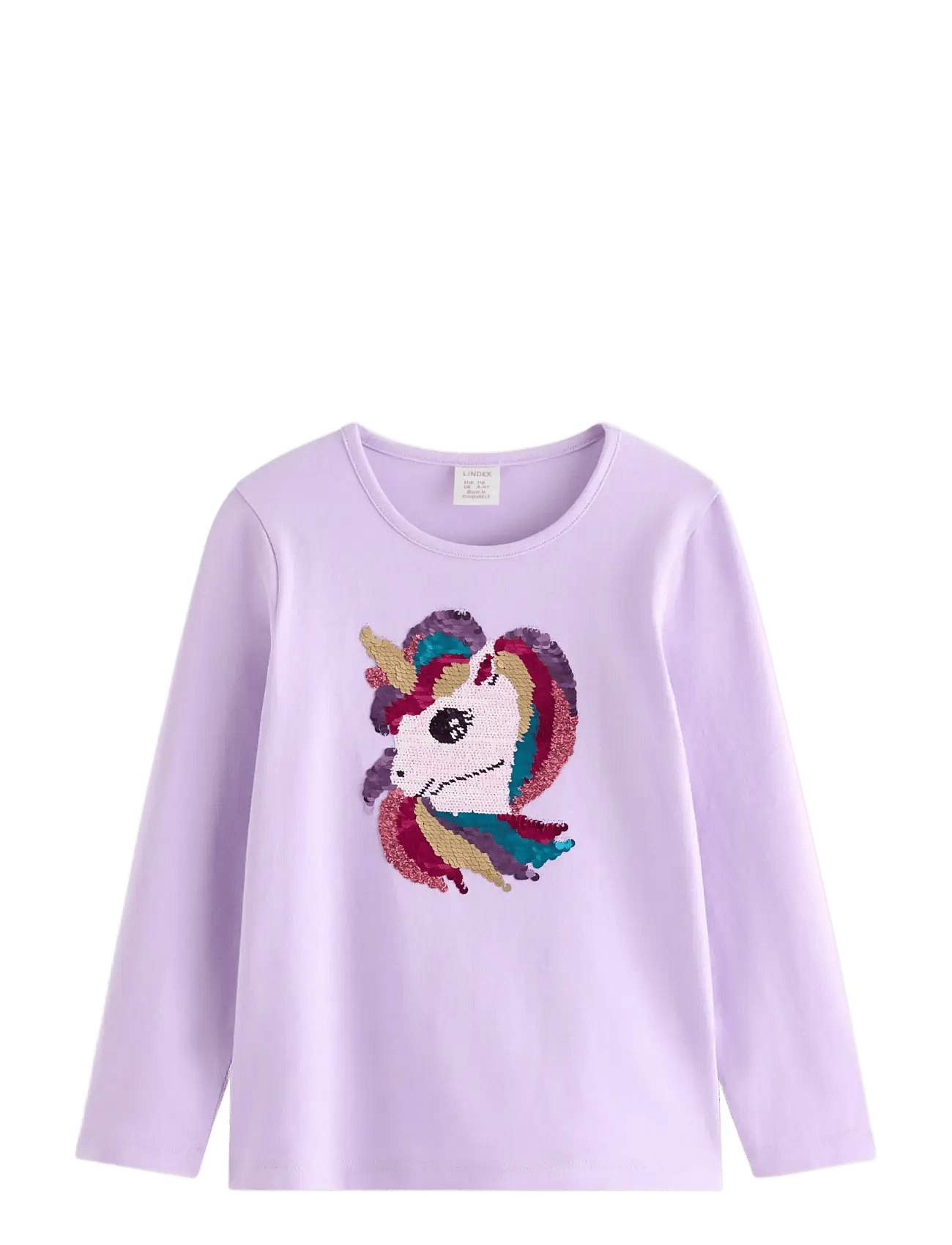 Lindex Long-Sleeved Top With Reversible Sequins - Purple - 122