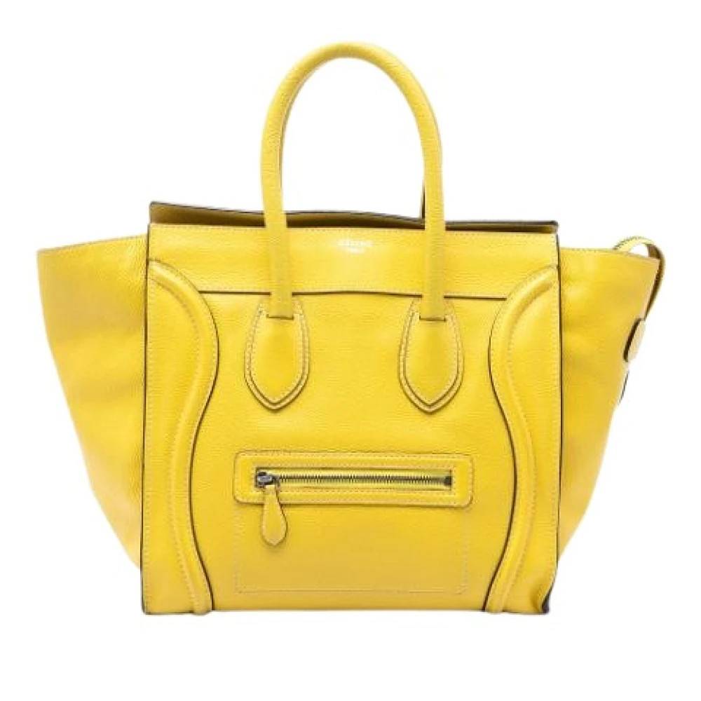 Celine Vintage Pre-owned Mini Luggage Tote - Vintage - Dame - Gul - ONE SIZE - Læder