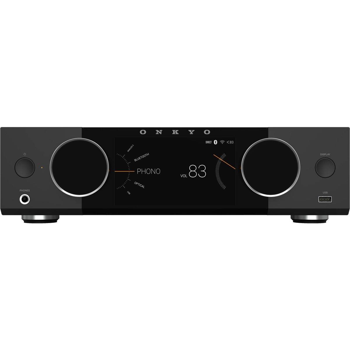 Onkyo Y-40 svart - Stereo integrerad transistorförstärkare, Spotify, Tidal, Qobuz, Apple Music, Tidal Connect, Qobuz Connect, D
