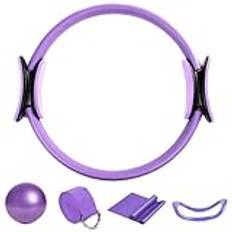 Generico Pilates-kit för hemmaträning, Pilates Ball Resistance Band Set | 5x Stretch Yoga Bands, Gym Tillbehör För Kvinnor Träningsutrustning