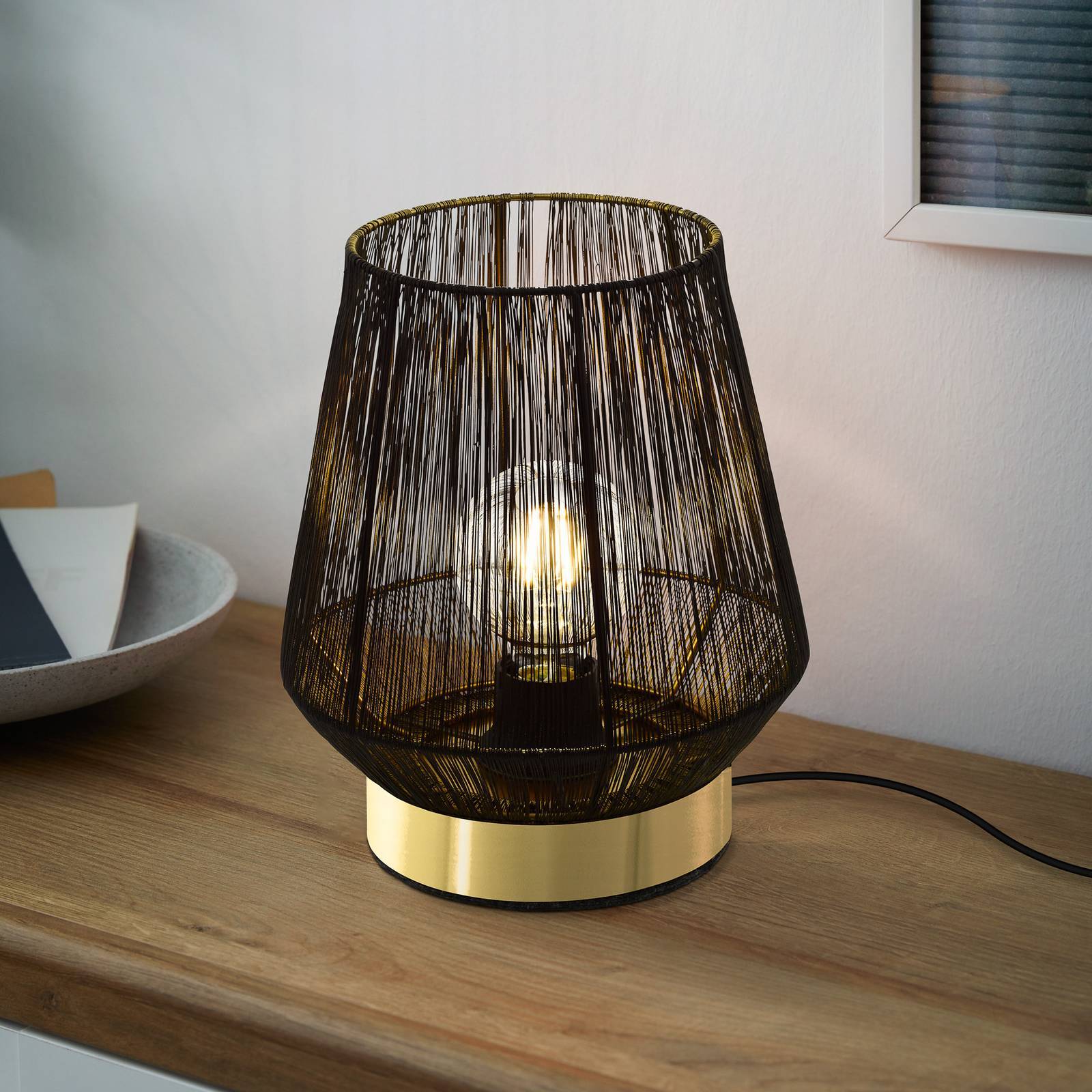 EGLO Bordslampa Escandidos, Svart, Vardagsrum / matsal, Metall, Bordslampa