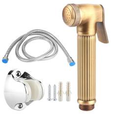 G1/2in Thread Copper Handheld Toilet Bidet Sprayer Hand Held Spray Nozzle Hose Holder Set for