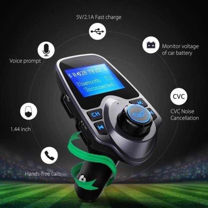 BIL-FM-SÄNDARE Bil-Bluetooth-FM-sändare Bil-FM-sändare Handsfree-sats med USB-ljud MP3-spelare för