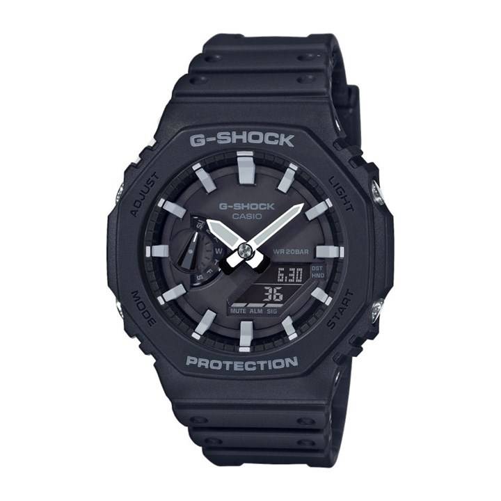 Casio G-Shock GA-2100-1AER Octagon Series Black Resin Strap Watch - W17145