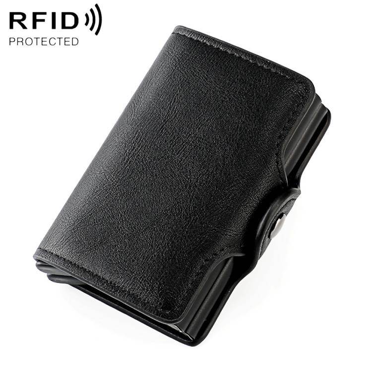 Kortholder med RFID-beskyttelse og pop-up-funktion - Svart