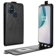 OnePlus Nord N10 5G - Vertical læder cover - Sort