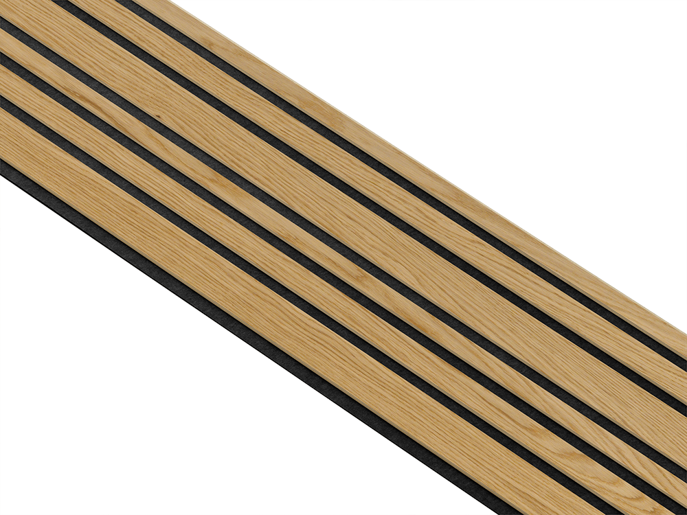 I-Wood Basic Mixed listebredde paneler, i klar oliering - mål 16 x 300 x 2780 mm.