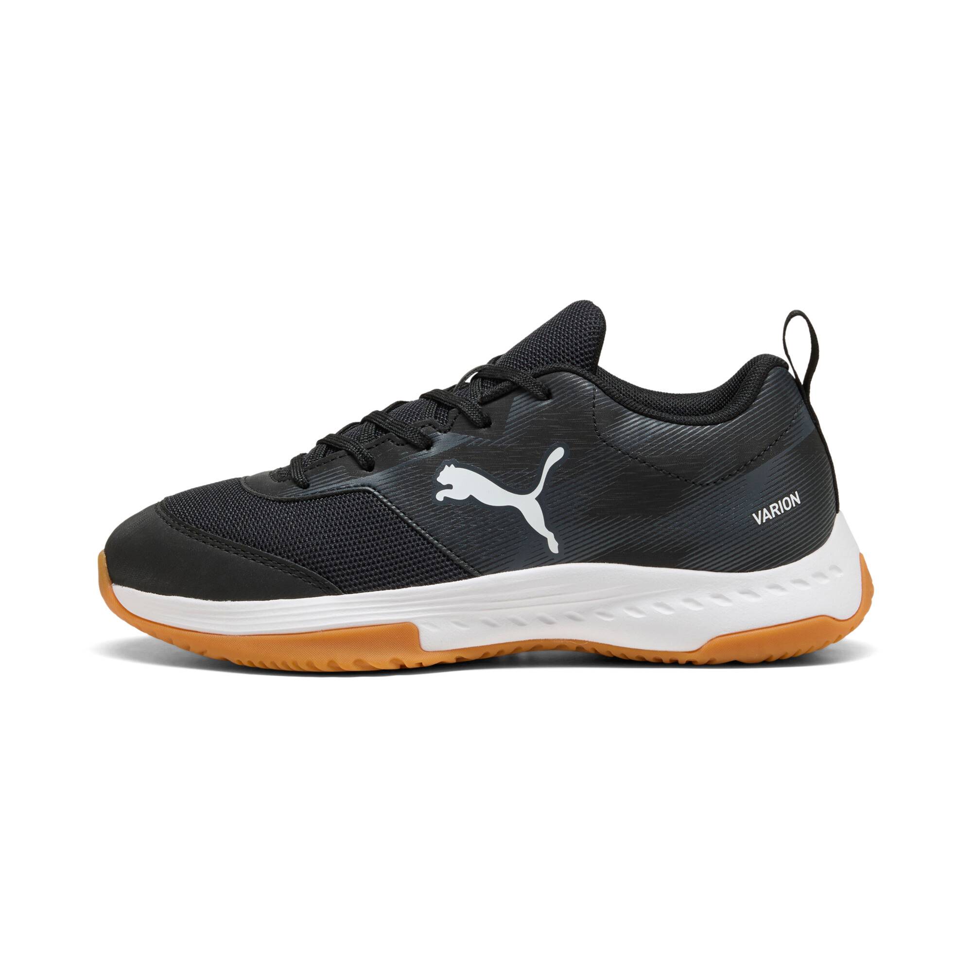 PUMA Varion 3 Indoor Shoes Youth, Shoes, Black/White, 35.5