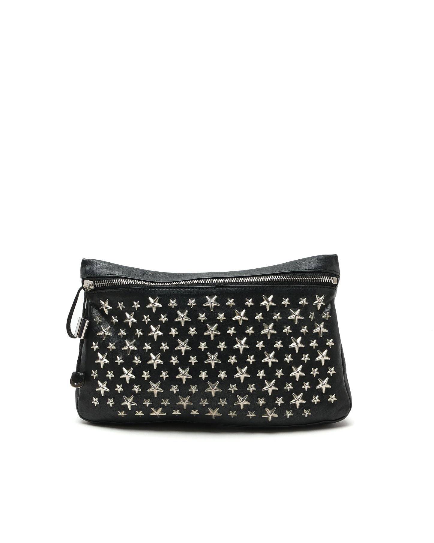Jimmy Choo Star Studded Pouch - Black - One Size