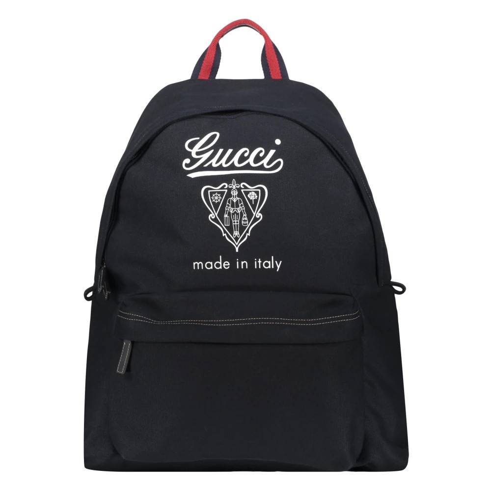 Gucci - Canvasryggsäck med logotyp Väskor - unisex - ONE Size - Läder