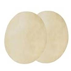 Fårskinn Drum Heads 2st Drum Head Fårskinn Koncentt Klart Ljud för Afrikansk Bongotrumma med Fina och Natura Headdrum Head Ersättningsdrumhuvudet Drumhuvud (8,5 tum) (9,0 tum)