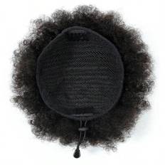 1 st Puff Bun Dragsko Hästsvans Afro Kinky Lockigt Äkta Hårförlängning Naturlig Svart Färg 1B Afro Kinky Lockigt Clip In Hår 65g/95g Naturligt Look Fö - SNatural