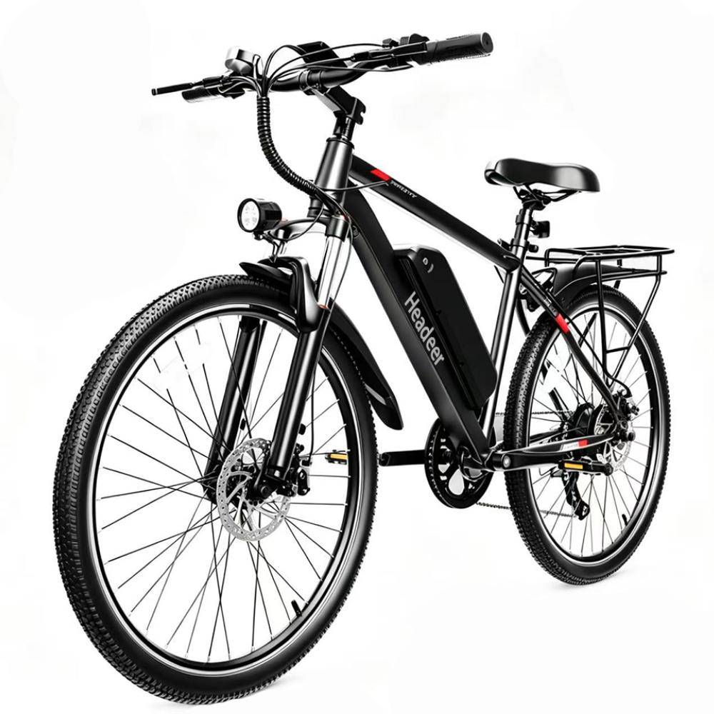 HEADEER BK1350 26  Pendlar Elcykel, 500W Motor, 48V 15Ah Litiumbatteri, 35KM/H, Stadspendlar E-cykel för Vuxna, APP Smarta Kontroller svart