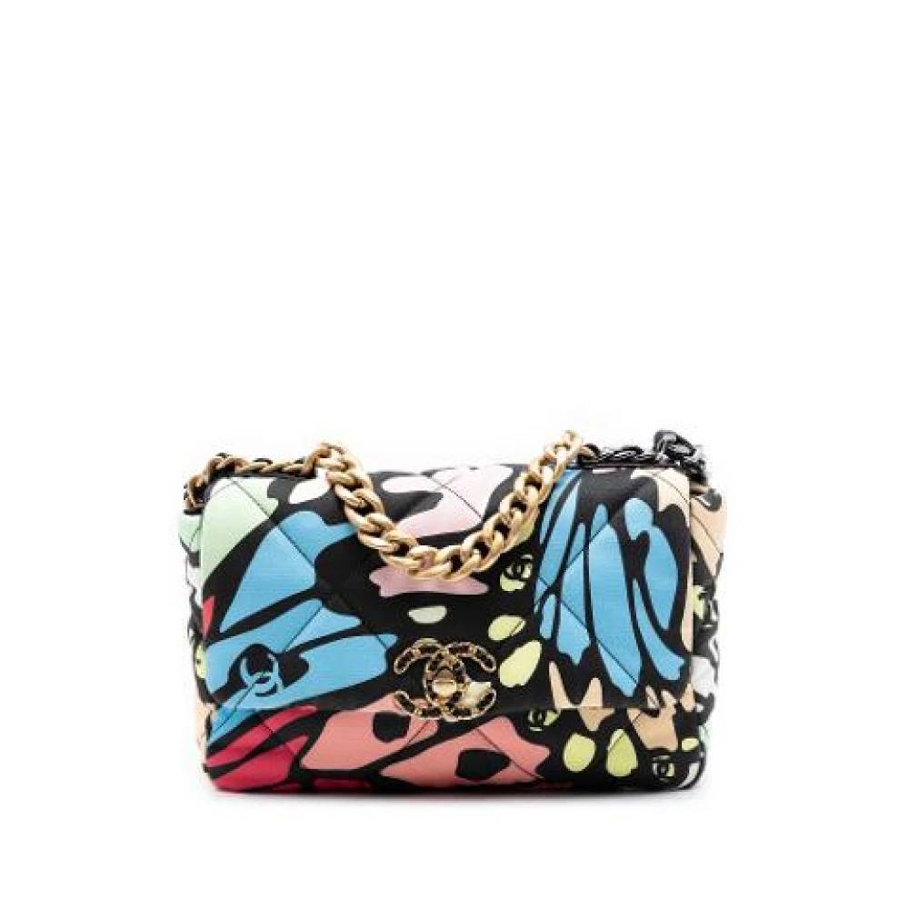 Chanel Vintage Pre-owned 19 Flap Bag - Vintage - Dame - Flerfarvet - ONE SIZE - Uld
