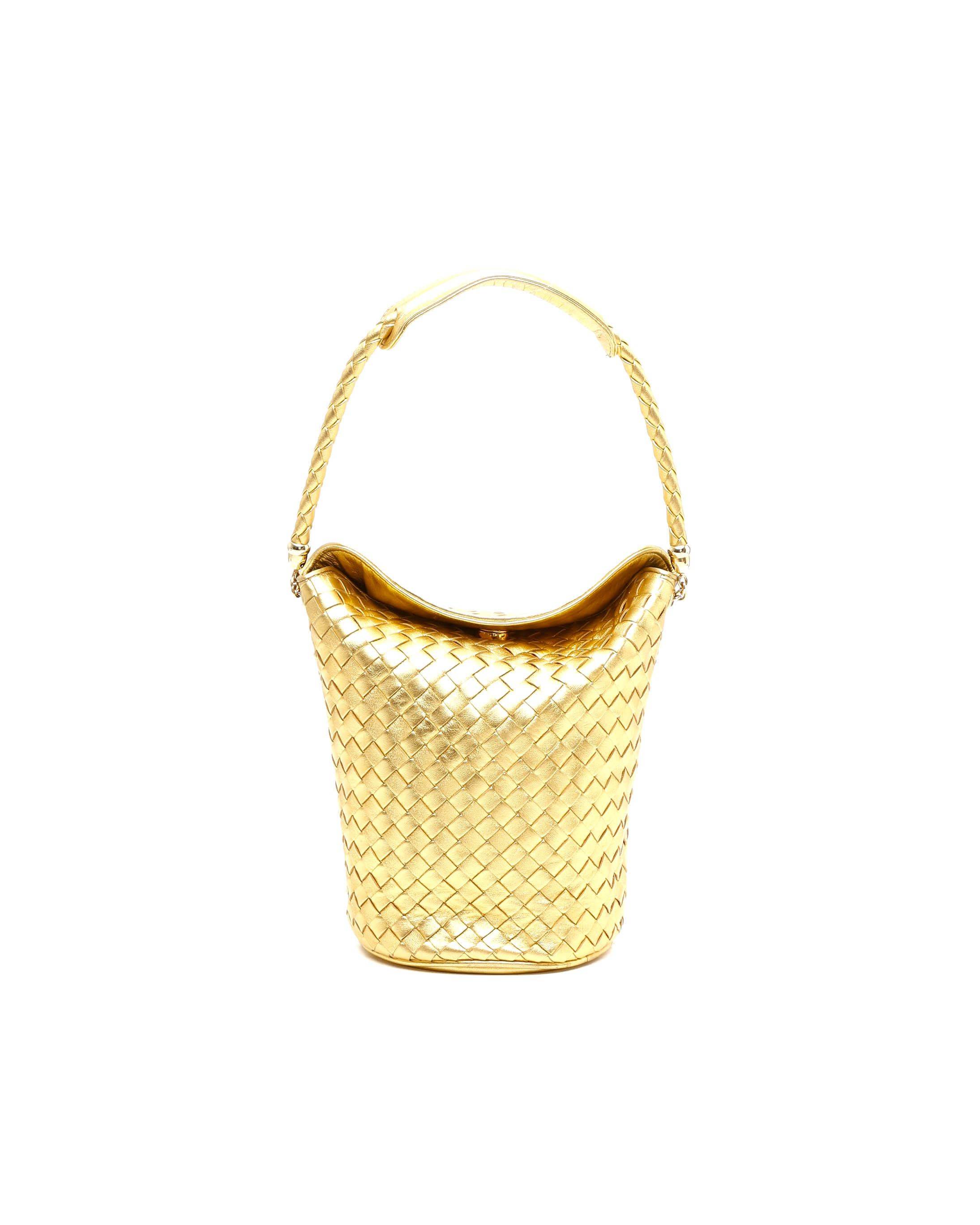 Bottega Veneta Golden Intrecciato Bag (One Size)