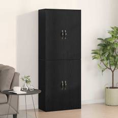 vidaXL Väggskåp 2 pcs Svart ek 69.5 x 34 x 90 cm Konstruerat trä