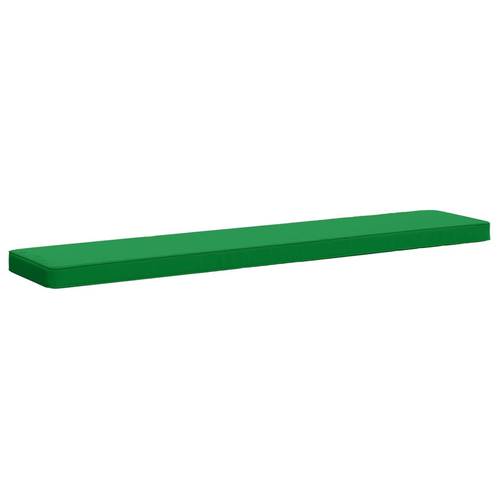 vidaXL 1-delad Bänk Kudde VUGHT 100% Polyester Grön 140 x 30 x 5 cm