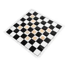 Wooden International Checkers Board Game Checkers Pieces Film Chessboard Transparent Plastic Box