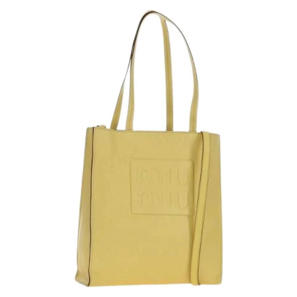 Miu Miu Pre-owned Pre-owned Shoulder Bag - Vintage - Dame - Gul - ONE SIZE - Uld