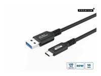 (ComputerSalg) MicroConnect - USB-kabel - USB-C (han) lige til USB Type A (han) lige - USB 3.2 Gen 2 - 3 m - USB Power Delivery (60W), op til 10 Gbps datatransferha