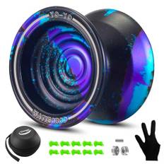 WATIEOBOO Yoyo Professionelles, Nicht reagierendes Yoyos, Aluminium-Metall-Yo-yo für Kinder, Anfänger, Ersatz, Nicht reagierendes Kugellager mit U-Typ-KK-Lager