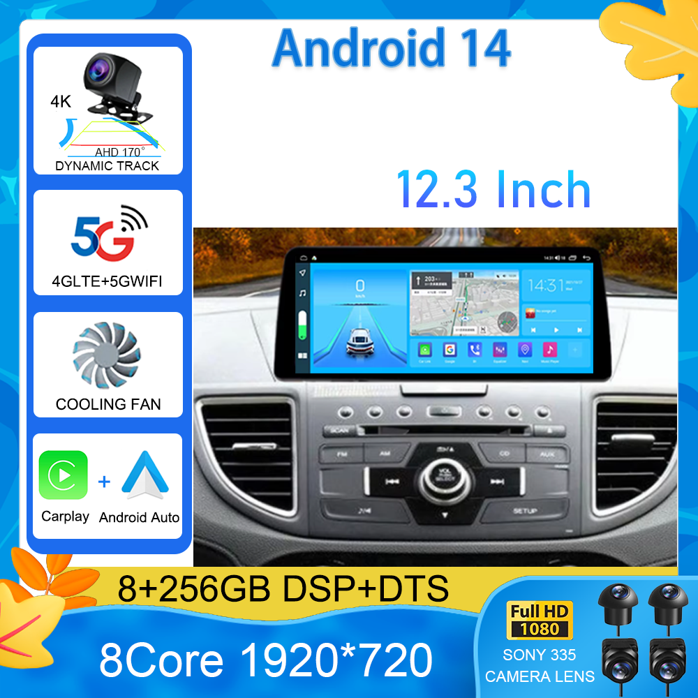Android 15 Universal 12.3 inch Car Multimedia Player Autoradio Android Radio Carplay for Volkswagen Kia Hyundai Toyota Nissan