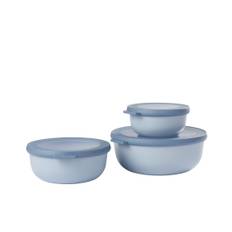 Rosti Mepal Storage Container CIRQULA Low Nordic Blue Set of 3 5703061NB