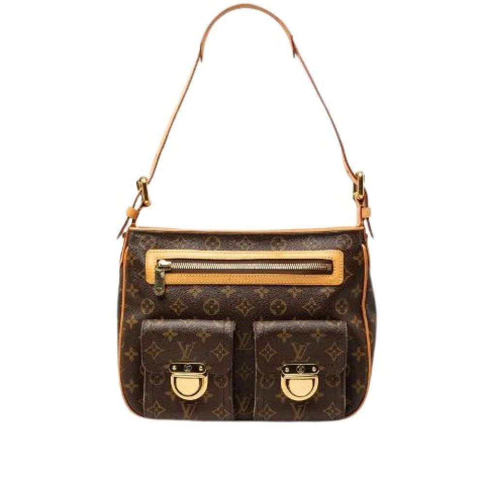 Louis Vuitton Vintage Pre-owned Monogram Hudson GM Skuldertaske - Vintage - Dame - Brun - ONE SIZE - Uld