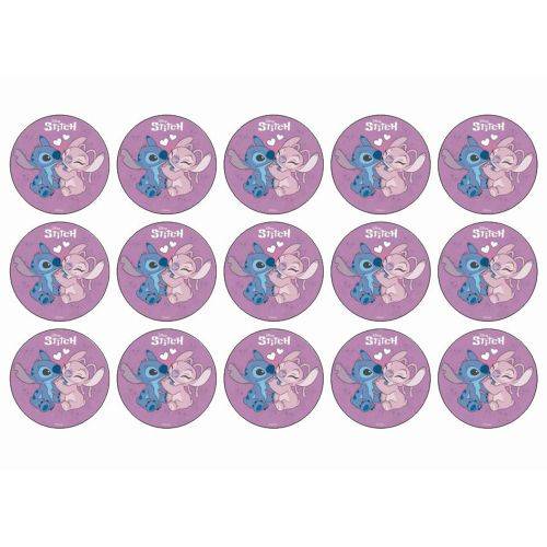Stitch muffins sukkerprint - Stich og Angel