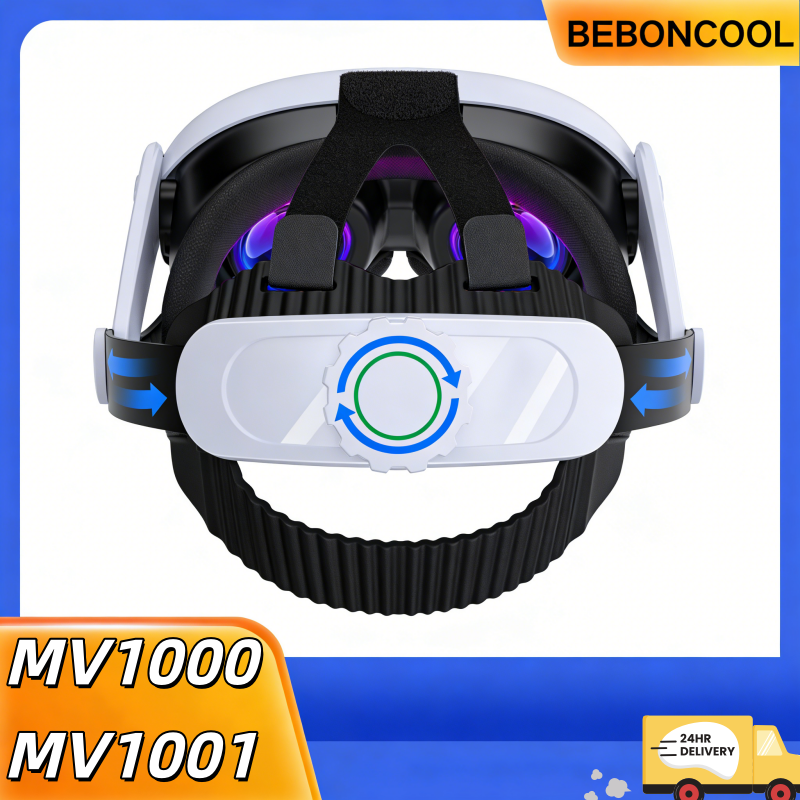 BEBONCOOL MV1000/1001 800mAh battery VR Head Strap Adjustable Elite Strap - Pressure Relief for Meta Quest 2/3/3S Immersive Play