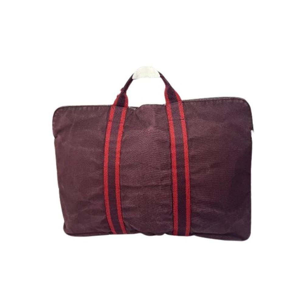 Hermès Vintage Pre-owned Weekend Bag - Vintage - Dame - Lilla - ONE SIZE - Bomuld