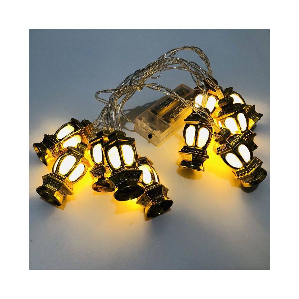 (Warm White,3m-20LEDS)Ramadan Eid Mubarak Lantern Led Fairy String Light Islam Muslim Hanging Decor