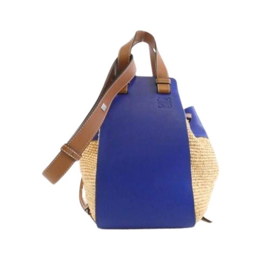Loewe Pre-owned Pre-owned Bucket Bag - Vintage - Dame - Blå - ONE SIZE - Uld