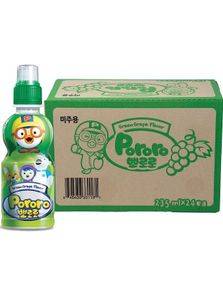 24 st Pororo Greengrape Drink - Läskedryck med Grön Druvsmak - Hela Lådan 5,64 kg (Korea)