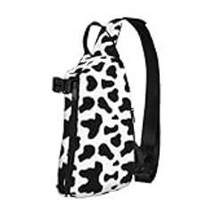 Jbyjbx vit tusensköna tryck crossbody ryggsäck unisex bröstväska, lätt och sling väska för resor, Svartvit leopard, One Size