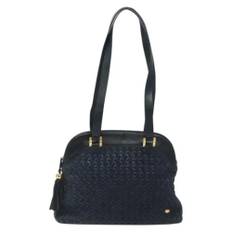 Bally Pre-owned, Pre-owned, Herre, Blå, ONE SIZE, Uld, Pre-owned Laeder skuldertasker