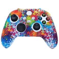 Blød silikone til etui til Xbox Series X/S controller beskyttende hud gamepad gummi hud tommelfinger greb hætte joystick cover