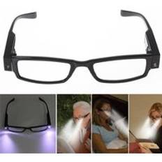 Fri frakt multistyrka led läsglasögon glasögon glasögon dioptriförstoringsglas lyser upp - +100