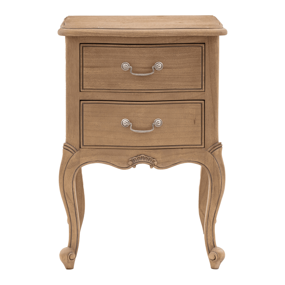 Chic Bedside Table - Weathered Wood