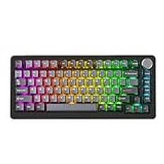 DrunkDeer A75 Pro snabb utlösare tyst magnetisk brytare mekaniskt speltangentbord ANSI justerbart aktivering RGB PBT-tangentbord 75 % TKL 82 tangenter trådbunden körsbärsprofil USB med knopp