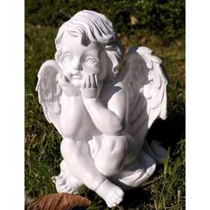 Siddende engel 17,5 cm - Engle statuer - GodKarmaShop